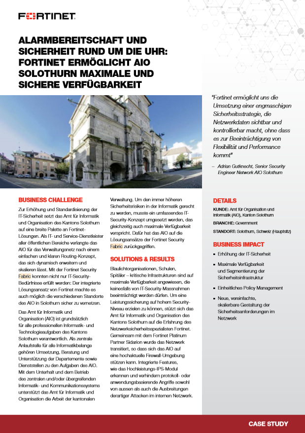 Success Story - AIO Solothurn